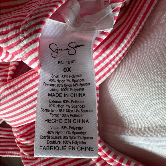 Jessica Simpson Rose Seersucker Ruffle Swim Dress NWT - Picture 4 of 4